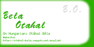 bela otahal business card